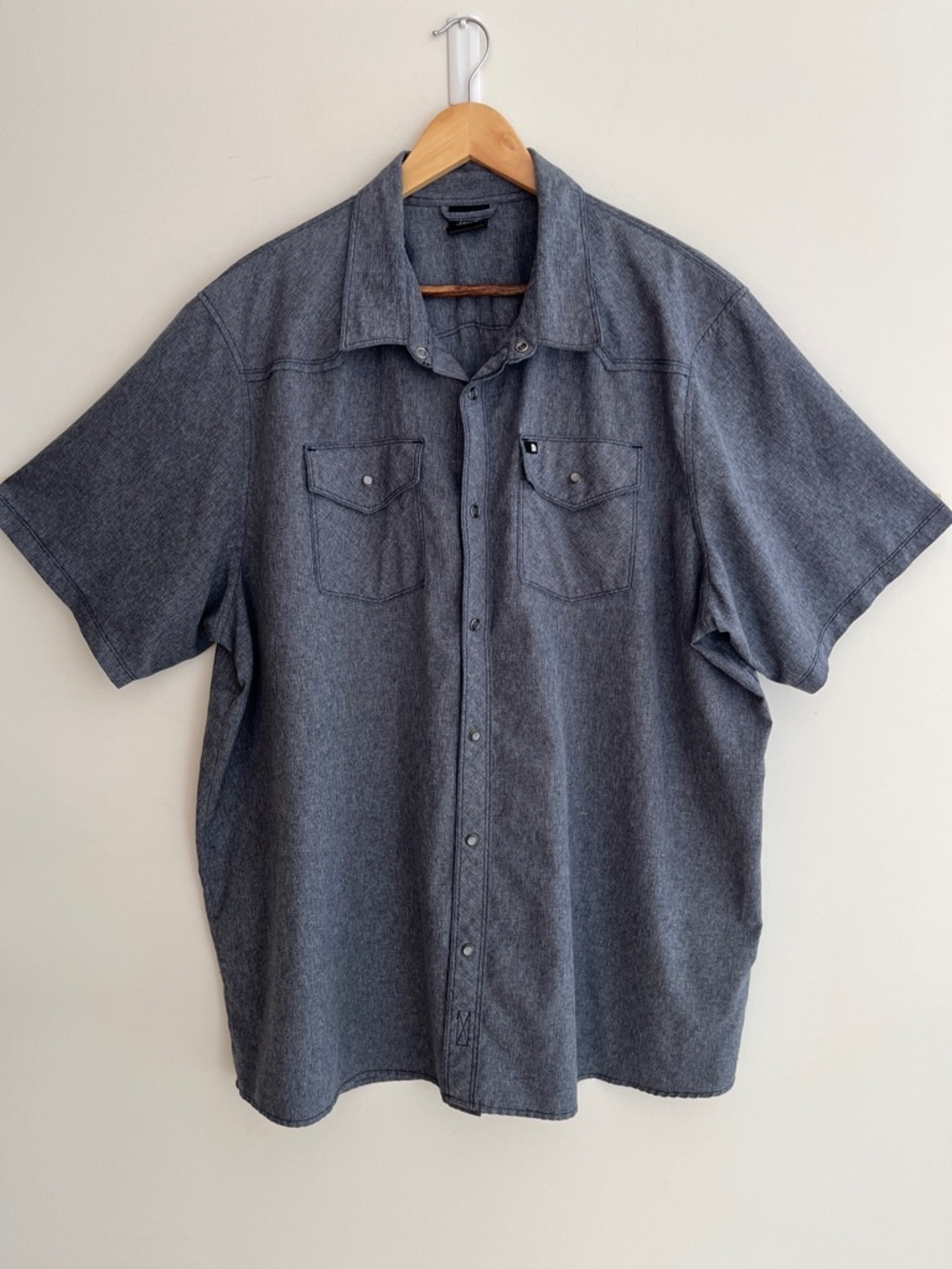 THE NORTH FACE Short Sleeve Snap Front Shirt Pockets Casual Outdoors Size XXL
